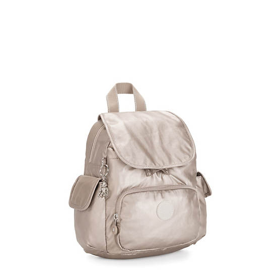 Sacs À Dos Kipling City Pack Mini Metallic Beige | FR 1724HA